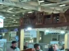 La rissa del Fromage! Momento Gli agricoltori francesi usano i taglieri di formaggio come armi durante la rissa con i visitatori della fiera agricola