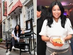 Uno chef famoso affronta un piatto di pagherò nel suo elegante ristorante del West Village