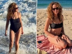 La star di ‘Dirty Dancing’ Jennifer Grey, 65 anni, prende il sole in due costumi da bagno neri