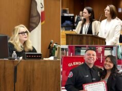 Gli amici dell’insegnante di Los Angeles uccisa piangono in tribunale mentre il suo presunto marito assassino appare con un giubbotto suicida