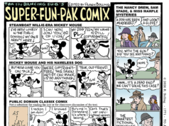 Cartone animato: Topolino di Tom the Dancing Bug si riunisce con il suo cane in Super-Fun-Pak Comix