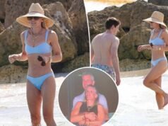 Kristin Cabot dei Coldplay Kiss Cam prende il sole di Miami con indosso un minuscolo bikini blu