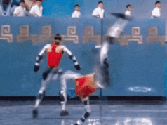 Con spade e nunchaku, i robot umanoidi sono i protagonisti del Super Bowl cinese