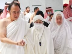 Il momento in cui Megawati e la sua famiglia eseguono l’Umrah per dare il benvenuto a Ramadhan