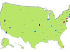 La mappa mostra dove sono tutti i ristoranti statunitensi di Gordon Ramsay