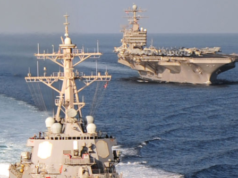 Una portaerei americana abbatte un drone iraniano sul Mar Arabico