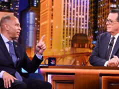 Stephen Colbert prende in giro Hakeem Jeffries per la “sfida silenziosa” di Trump durante il SOTU: “Fare Jack Squat”