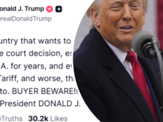 “ATTENZIONE ALL’ACQUIRENTE”: la nuova minaccia tariffaria di Trump dopo lo schianto della corte