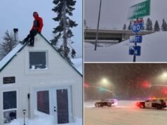 Prima foto dal luogo della valanga mortale sul Lago Tahoe – mentre il soccorritore parla dalle capanne innevate