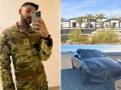 Il marito dell’aviatore americano avrebbe rubato 3 milioni di dollari al governo per finanziare uno stile di vita lussuoso, auto di lusso e una villa