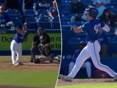 Il figlio dell’ex allenatore degli Yankees colpisce il primo homer primaverile davanti all’amico di papà Aaron Boone: “Così bello”