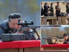 Kim Jong Un regala fucili di precisione ai funzionari e la figlia prende la mira mentre circolano voci di acquisizione