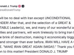 Nessun accordo senza resa incondizionata, dice Trump all’Iran poche ore dopo che Teheran ha annunciato “sforzi di mediazione” – mentre l’esercito americano si prepara per “il grande evento”