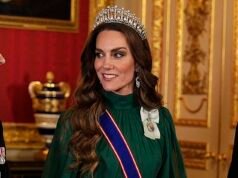 La principessa Kate indossa la sua tiara preferita e gli orecchini della defunta regina mentre arriva al banchetto del re per il presidente nigeriano nella prima visita di stato del paese in quasi 40 anni