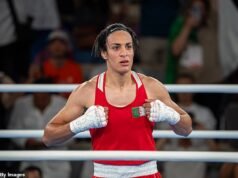 Le Olimpiadi VIETANO gli atleti transgender e DSD di TUTTI gli sport femminili – utilizzando test sessuali per bloccare artisti del calibro della pugile Imane Khelif e del sollevatore di pesi Laurel Hubbard