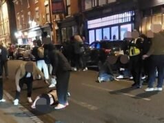 Filmati angoscianti mostrano le conseguenze dello scontro con un’auto nel Derby mentre due vittime lasciano l’ospedale e la polizia continua a interrogare il sospetto