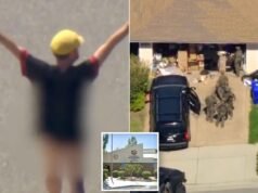 Il pazzo che ha aperto il fuoco vicino alla scuola elementare di SoCal emerge senza pantaloni dopo una situazione di stallo