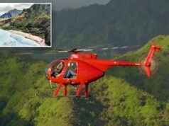 3 morti e 2 feriti nello schianto di un elicottero turistico sull’isola hawaiana di Kauai