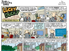 Cartone animato: Tom the Dancing Bug presenta Lucky Ducky, in ‘Silicon Folly’