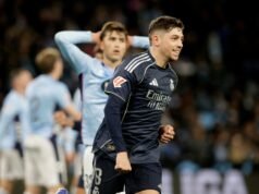 Il Real Madrid batte il Celta Vigo e chiude sul Barcellona con il gol nel finale di Valverde