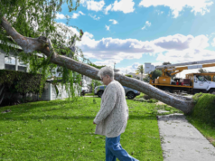 Tempesta di vento con raffiche di 100 miglia all’ora spazza verso est attraverso gli Stati Uniti