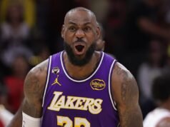 LeBron James dei Lakers inizia a registrare la 1.612esima partita NBA con Monster Dunk