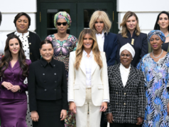 Melania Trump ospita 45 primi coniugi alla Casa Bianca per la seconda giornata del vertice Fostering the Future Together