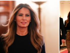 Melania Trump celebra il mese della storia delle donne con la sensuale gonna leopardata di Adam Lippes
