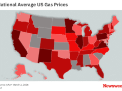 La mappa mostra dove i prezzi del gas sono più alti negli Stati Uniti nel conflitto con l’Iran