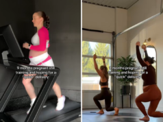 Donna incinta si allena nella speranza di un parto “rapido”, ma non riesce ad affrontare la realtà