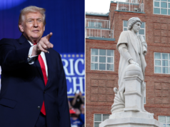 L’amministratore Trump installa la statua di Cristoforo Colombo vicino alla Casa Bianca
