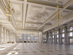 I nuovi modelli di Trump della sala da ballo della Casa Bianca mostrano una tavolozza di colori prevedibile