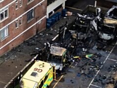 Servizio ambulanza ebraico dato alle fiamme durante l’attacco antisemita a Londra