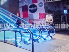 Momento agghiacciante: donna pugnalata a caso sulla scala mobile di un centro commerciale