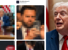 La Casa Bianca pubblica immagini fortemente pixelate sui social media