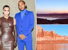 Kim Kardashian e Lewis Hamilton condividono foto epiche del romantico viaggio sul Lago Powell