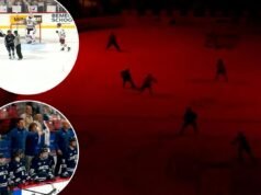 La partita di hockey del college viene interrotta durante la possibilità di segnare OT dopo che le luci si spengono in una scena bizzarra