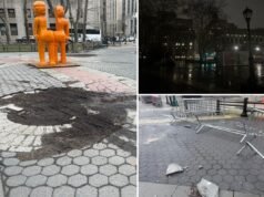 La storica piazza di New York è rimasta in pessimo stato di rovina, con marciapiedi distrutti e luci difettose – e la città lo sa!