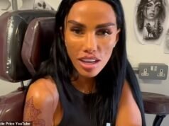 Katie Price rivela un nuovo tatuaggio tributo a suo marito Lee Andrews mentre dice di essere “follemente innamorata” e di “non importa” cosa pensano gli altri della vorticosa storia d’amore