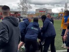 L’allenatore del Moment Football “cade come un sacco di patate” dopo essere stato “colpito con una testata” dal capo dell’opposizione durante una rissa sconcertante in una partita fuori campionato