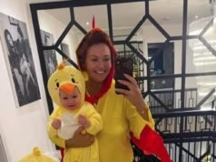 Charlotte Dawson e i suoi figli si vestono da pulcini, la leggiadra Denise Van Outen indossa orecchie da coniglio mentre Gemma Collins e Jess Wright si godono una riunione di TOWIE mentre guidano le stelle che celebrano la Pasqua