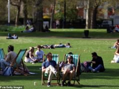 La Gran Bretagna si crogiola nel giorno più caldo dell’anno: gli amanti del sole affollano parchi e spiagge mentre la colonnina di mercurio raggiunge i 26,5°C rendendolo uno dei giorni di aprile più caldi mai registrati