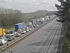 Due adolescenti muoiono dopo che un’auto precipita dal ponte e si schianta contro un minibus in autostrada, mentre le famiglie trascorrono ore intrappolate nel traffico a seguito della chiusura della strada