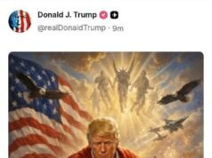 Indignazione da parte dei più stretti alleati di Trump che lo implorano di mostrare “umiltà” dopo che l’immagine di DIO è diventata virale – e il massimo leader iraniano accusa “insulto” a Papa Leone