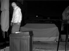 La donna ha controllato la telecamera notturna per individuare i procioni e poi ha visto il peggior incubo di ogni proprietario di casa che la fissava