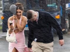 Non piove sulla loro parata! Le glamour festaiole del Ladies Day allo Scottish Grand National sfidano il tempo umido con abiti che sfiorano le cosce e abiti scollati mentre il festival inizia con un inizio burrascoso