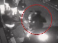 Momento in cui un ladro rumeno ruba l’orologio Rolex da 11.000 sterline del clubber dopo aver finto di essere sconvolto per la rottura con la sua ragazza