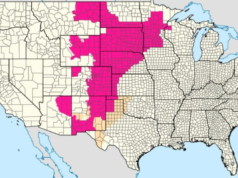 La mappa mostra i rischi di incendi a livello nazionale a causa della distruzione delle case