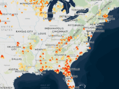 Mappa degli incendi della Georgia, aggiornamento: One Blaze raddoppia di dimensioni