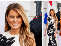 Melania Trump dà il benvenuto ai reali olandesi in abito Erdem